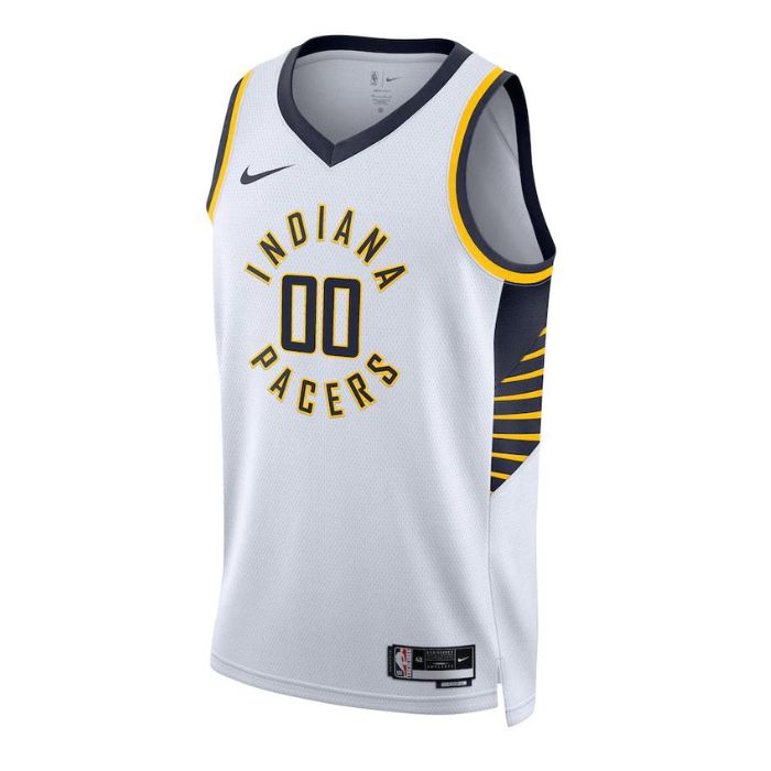 Indiana Pacers Unisex 2023 Swingman Custom Jersey White - Association Edition - Jersey Teams World
