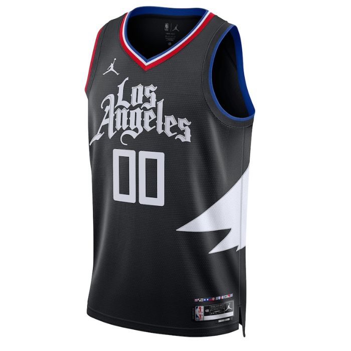 LA Clippers Unisex 2023 Swingman Custom Jersey - Statement Edition - Black - Jersey Teams World