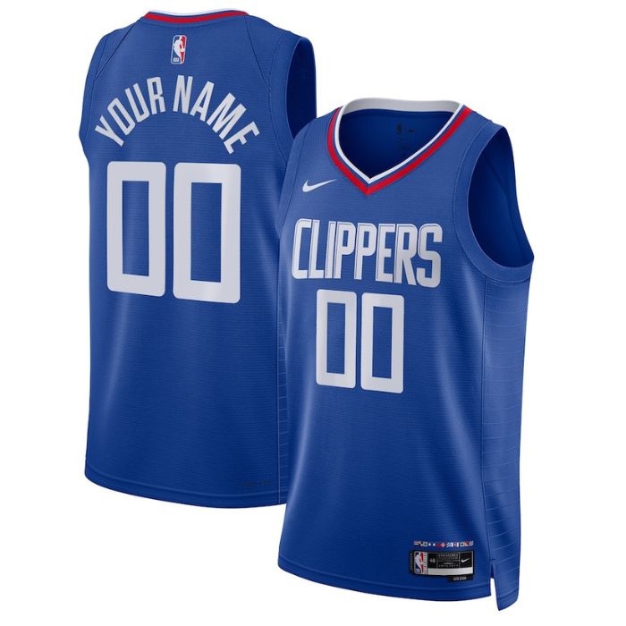 LA Clippers Unisex 2023 Swingman Custom Pro Official Jersey Royal - Icon Edition - Jersey Teams World