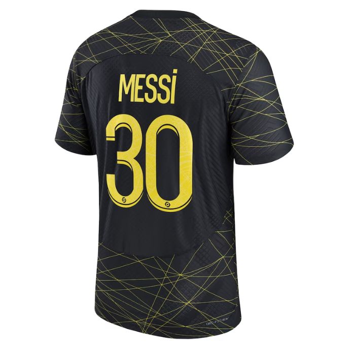 Lionel Messi Paris Saint-Germain Unisex Shirt 2022/23 Fourth Player Jersey - Black - Jersey Teams World