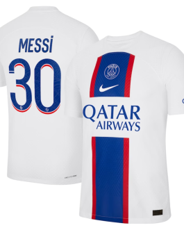 Lionel Messi Paris Saint-Germain 2022/23 Third Vapor Match Authentic Player Jersey – White